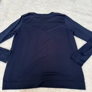 Nike Womens Dri-Fit Long Sleeve XL Navy Running Athleisure Luxe Preppy Sports thumbnail 3