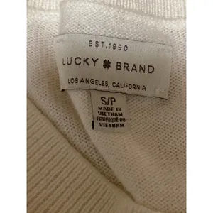 Lucky Brand Cloud Soft Women's Cream V Neck Long Sleeve Sweatshirt Sweater Top S thumbnail 5