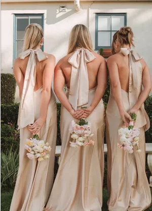 Show me your mumu Lisa Maxi Dress ~ Champagne Luxe Satin S thumbnail 3