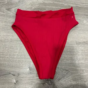NEW L*Space Red Bitsy Cut High Waist Bikini Bottom thumbnail 2