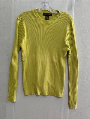 Banana Republic Lime Ribbed Crewneck Sweater thumbnail 1