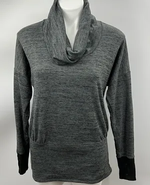 Athleta small cowl neck thumb hole sweater thumbnail 1