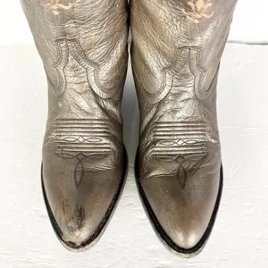 Shyanne Women's Lola Western Boot Size 6.5 Leather Metallic Point Toe thumbnail 6