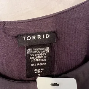 Torrid Dark Grey Blouson Halter Bodysuit Plus Size 2 Layered Snap‎ Sleeveless thumbnail 5