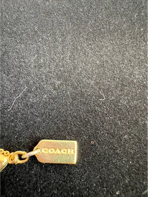Coach Gold Tone Flower Pendant Necklace with Pearl Accent thumbnail 4