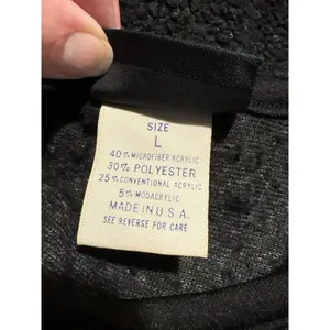 VIntage‎ Palmetto's Fleece Pullover Black Fair Isle Geometric Made in USA Large thumbnail 6