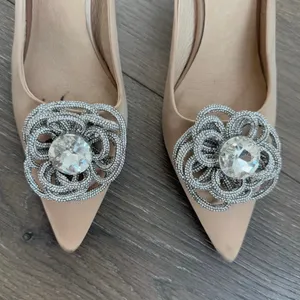 Jeffrey Campbell x REVOLVE Viviana Mules Satin‎ Creme Rhinestones 7 Kitten Heel thumbnail 3