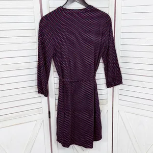 41 Hawthorn Polka Dot Belted V Neck Cloey Shirt Dress Blue‎ Red Small thumbnail 8