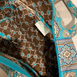 Vera Bradley Totally Turq Rectangular Shoulder bag Y2K bohemian retired pattern thumbnail 12