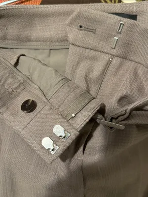 Ann Taylor Taupe Wide-Leg Cropped Pants with Belt thumbnail 5