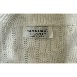 VTG 80s Carriage Court USA‎ Old Stock Cable Knit Ski Sweater Baggy Style- M thumbnail 11
