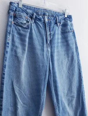 American Eagle Denim Straight Leg Mom Jeans thumbnail 4