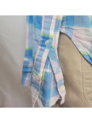 Hollister Plaid Button Up Top Women Extra Small thumbnail 4