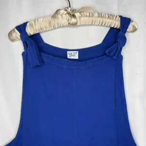 Oh My Gauze! Sabina Size 3 XXL‎ Wide Leg Overalls Romper Jumpsuit Blue Cotton thumbnail 6