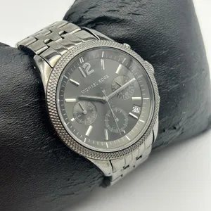 Michael Kors MK-6259 Metallic Gray Stainless Steel Chronograph Watch, Working thumbnail 3