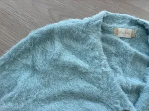 Altar'd State Cropped Baby Blue Sweater thumbnail 4