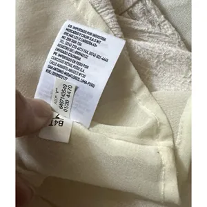 American Eagle Ivory Babydoll Dress with Smocked Bodice Size XS Lined boho style thumbnail 15