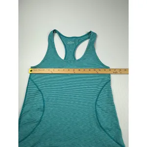 Zella Athletic Tank Top Striped Racerback‎ with Pockets Activewear Large thumbnail 3