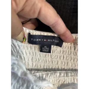 Tommy‎ Hilfiger White Smocked Ruffle Straps Maxi Dress Size XL Flowy Sundress thumbnail 6
