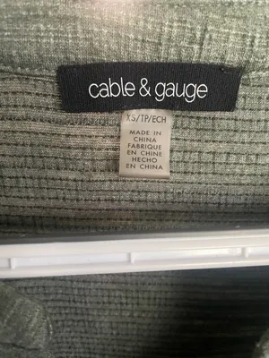 Cable & Gauge Green Embroidered Short Sleeve V-Neck Blouse thumbnail 2