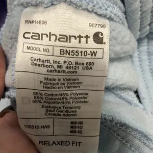 Carhartt Sweatpants Women Medium M 8-10 Light Blue Relaxed Fit Fleece Joggers thumbnail 9