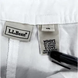 L.L. Bean Women's Mid-Rise‎ Wide-Leg Ankle White Utility Pants Casual Modern thumbnail 6