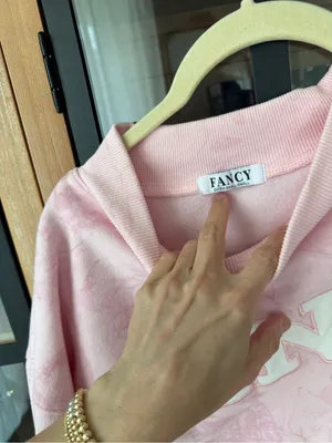 Shop Fancy camo mockneck sweatshirt pullover varsity letters parke thumbnail 2