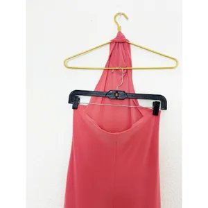 Norma Kamali Halter Turtleneck Side Slit Maxi Dress Size XS Coral Jersey Stretch thumbnail 12