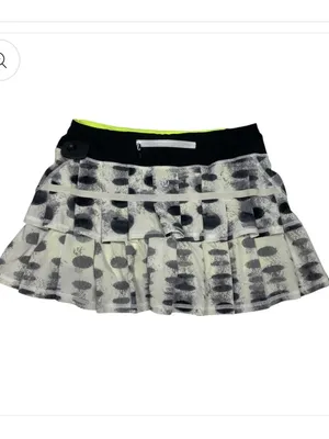 Rare Lululemon Run: Pace Setter Skirt polka dot black casual active spring thumbnail 5