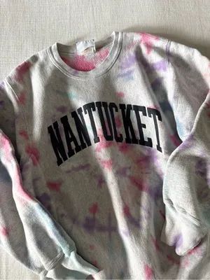 Nantucket Tie-Dye Sweatshirt - Lee Cross Grain Cotton, Large thumbnail 5