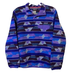 Patagonia Synchilla Multicolor Geometric‎ Aztec Fleece Pullover Jacket Sz XS thumbnail 1