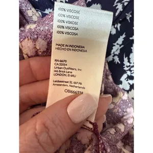 Free‎ People IRL Floral Slip Skirt Plum Ruffle Mini Boho Fairy Grunge Size 6 thumbnail 6
