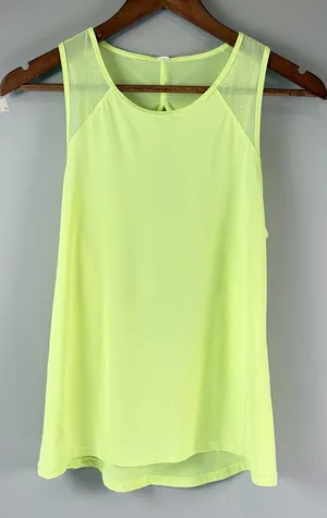 Lululemon Neon Yellow Sculpt Running Tank Top See Measurements Women's S thumbnail 1