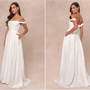 LULU's Bridal Wedding Chic Modern Sexy Chic Elegant Minimalist Ballgown thumbnail 3