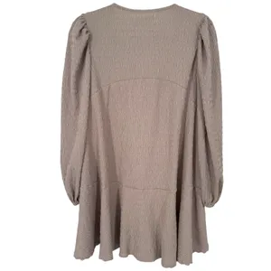 NWT Free People FP Beach Anderson‎ Mini Dress City Fog Taupe Long Sleeve Size XS thumbnail 5