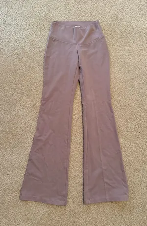 TNA Aritzia Brown/Nude Flare Leggings thumbnail 1
