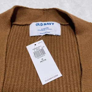NWT Old Navy Brown Textured Long-Line Open-Front Cardigan Sweater thumbnail 4