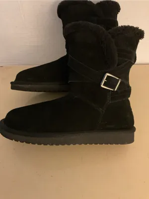 Koolaburra women black suede shearling shirt classic boots US 9 thumbnail 12
