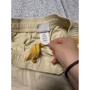 Champion tan pull on shorts side stripe logo floral size medium drawstring thumbnail 5