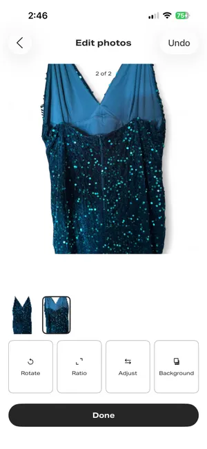 SheIn Green Sequence Dress thumbnail 2