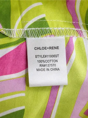NWT Chloe+Rene Paisley Print Puff Sleeve Mini Dress Size Small Retro Mod Preppy thumbnail 8