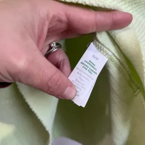 Aerie Light Green Waffle‎ Knit Oversized V-Neck Pullover Sweater Size XS thumbnail 4
