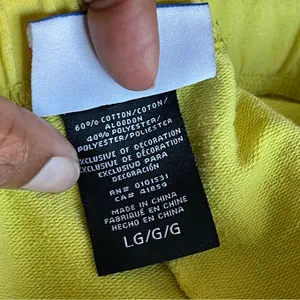 STRANGER THINGS | Yellow Green Camp Know Where Retro Fleece Shorts Sz L thumbnail 5