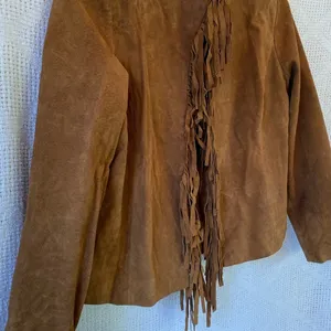 Vintage Christina Hope‎ Suede Leather Jacket Fringe thumbnail 4