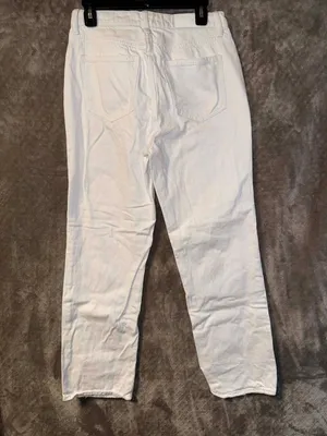 Pistola high rise white distressed button fly bootcut jeans size 27 #751 thumbnail 2
