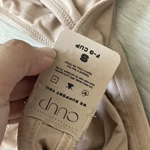 CUUP Plunge Bra micromodal wireless womens Beige (small F-G cup) comfy casual thumbnail 3