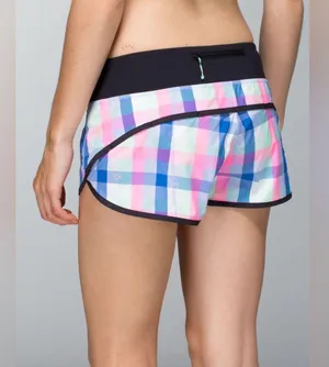 Lululemon Athletica Colorful Plaid Athletic Shorts thumbnail 1