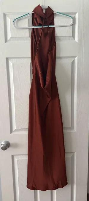 Amazon Brown Silk Dress thumbnail 2