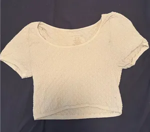 Free People Cream Popcorn Croptop thumbnail 1