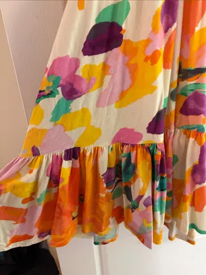 Daily Practice by Anthropologie Frida Floral BOHO Dress Size Med. MSRP $118 thumbnail 5